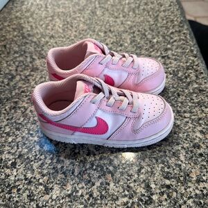Nike Dunk low triple pink toddler size 8C